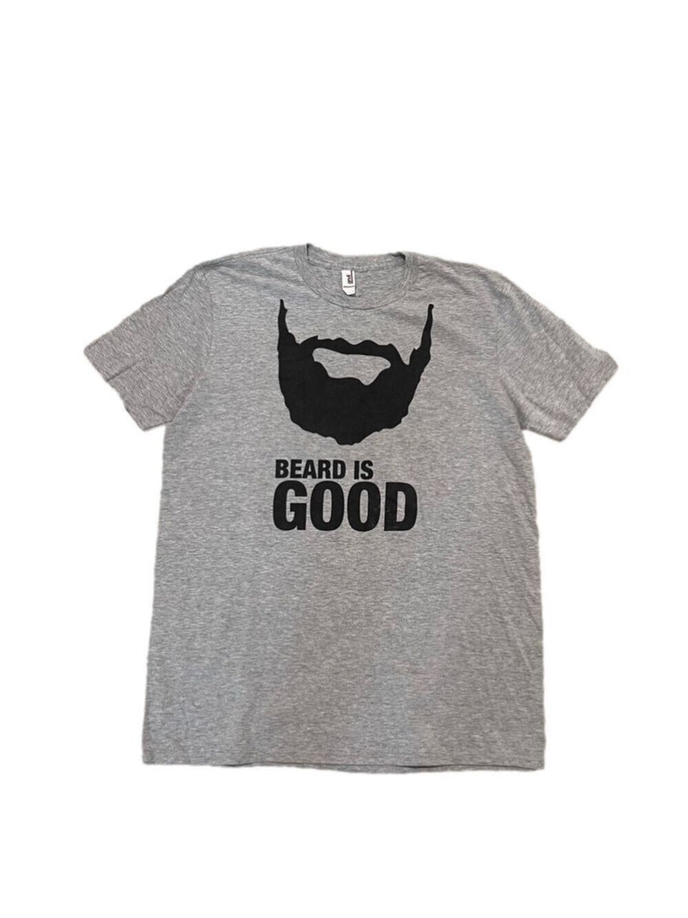 Men’s Anvil Beard Is Good Grey T-Shirt Size Large US!